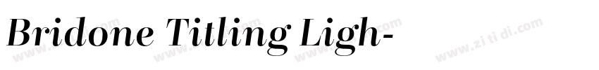 Bridone Titling Ligh字体转换
